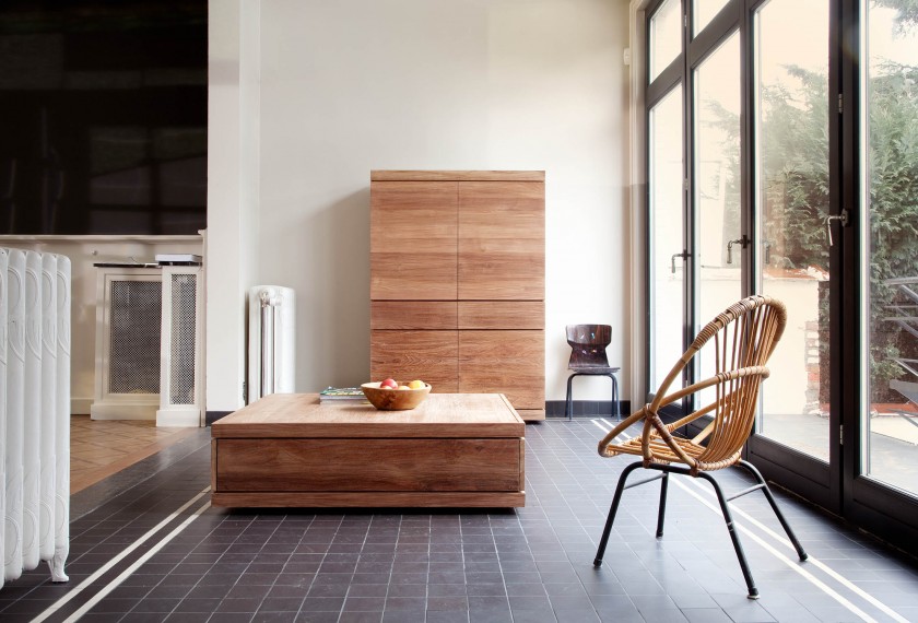 Table basse Burger en teck