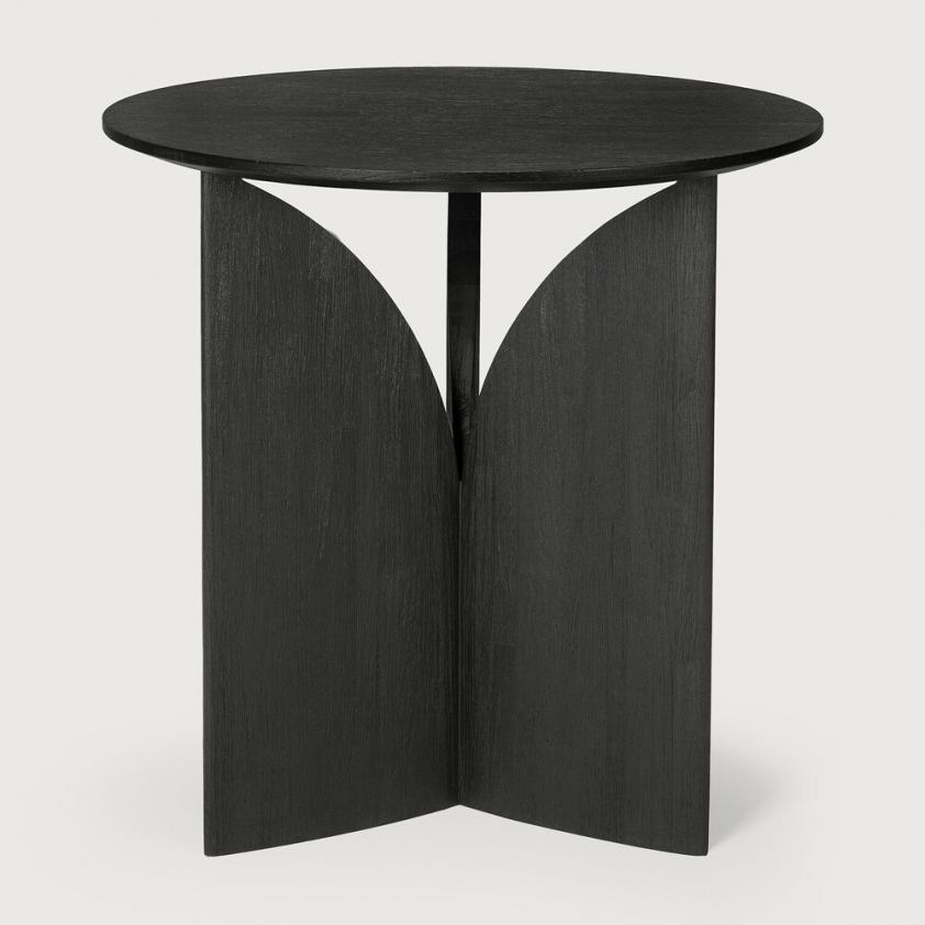 Table d&#039;appoint Fin en teck noir, Ethnicraft