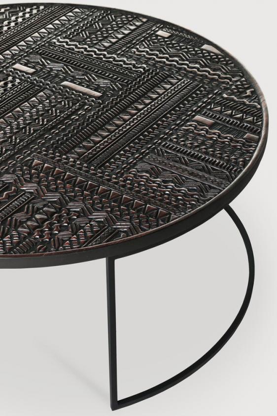 Set de tables basses Tabwa Nesting en teck noir, Ethnicraft