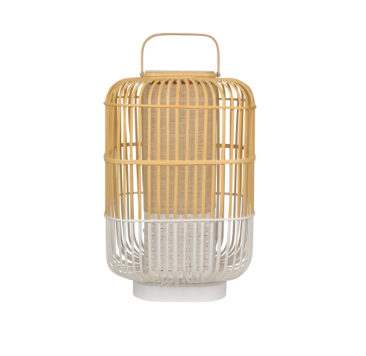 Lampe Bamboo square L blanc, Forestier