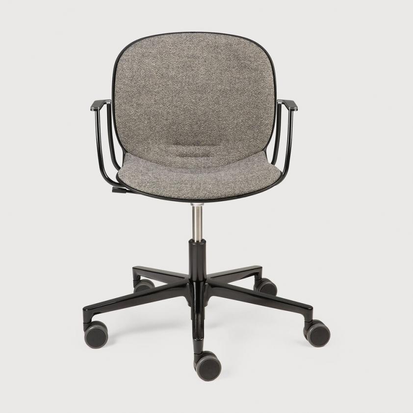 La chaise de bureau RBM Noor - avec accoudoirs - grise, Ethnicraft