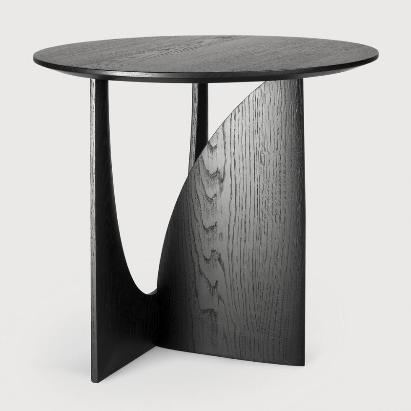 Table d&#039;appoint Geometric en chêne noir vernis, Ethnicraft
