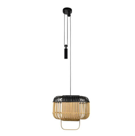 Suspension Bamboo square s noir, Forestier
